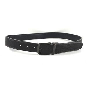 Levis Belt Mens 36 Black Fair Synthetic Leather Gunmetal Buckle